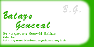 balazs general business card